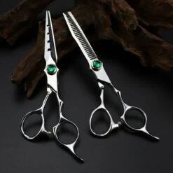 FUIENKO Anpassen Logo Japan 440c Stahl 6 ''scissor Green Edelstein Haar Schere Schneiden Friseur Haarschnitt Ausdünnung Schere Friseur Schere,set With Bag -Angebote Schneidwerkzeug Store 67130091 4