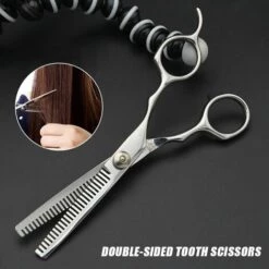 FUIENKO 6 Zoll Doppel Eingefasst Haar Salon Stylist Friseure Ausdünnung Schere Schere Friseur Schere Styling Werkzeuge MPwell,as Shown -Angebote Schneidwerkzeug Store 67130097 3