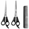FUIENKO Professionelle Friseur Barber Tools Salon Haare Schneiden Ausdünnung Schere Set Haar Schere Regelmäßige Flache Zähne Klingen,3pcs