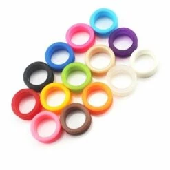FUIENKO 10 Stücke Professionelle Matte Silica Gel Haar Schere Ring Schneiden Barber Schleife Scissor Kreis Schere Ring Friseur Schere Ringe,Black -Angebote Schneidwerkzeug Store 67130113 3