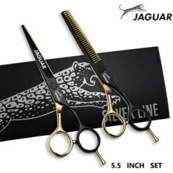 FUIENKO JAGUAR 5.5 & 6,0 Zoll Tesoura De Cabeleireiro Professionelle Schneiden Verdünnung Set Friseur Haar Schere Barber Salons Scheren,5.5 INCH SET-01