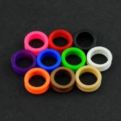 FUIENKO Salon Weiche Silikagel Haar Schere Silikon Finger Ringe Schere Einsätze Groomer Zubehör Griff Ringe Für Barber Scheren,green -Angebote Schneidwerkzeug Store 67130142 3