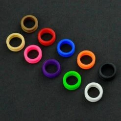 FUIENKO Salon Weiche Silikagel Haar Schere Silikon Finger Ringe Schere Einsätze Groomer Zubehör Griff Ringe Für Barber Scheren,green -Angebote Schneidwerkzeug Store 67130142 4