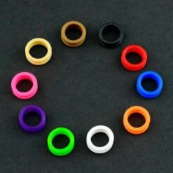 FUIENKO Salon Weiche Silikagel Haar Schere Silikon Finger Ringe Schere Einsätze Groomer Zubehör Griff Ringe Für Barber Scheren,green -Angebote Schneidwerkzeug Store 67130142 5