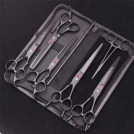 FUIENKO 7,0 Hundesalon Schere Kit Hund Katze Fisch Knochen Verdünnung Friseur Scheren Set Gebogene Schneiden Werkzeuge Arterienklemmen Z3102 #,Z3102 Hong PYYuX4P 3 FUIENKO 7,0 Hundesalon Schere Kit Hund Katze Fisch Knochen Verdünnung Friseur Scheren Set Gebogene Schneiden Werkzeuge Arterienklemmen Z3102 #,Z3102 Hong PYYuX4P – Bild 3