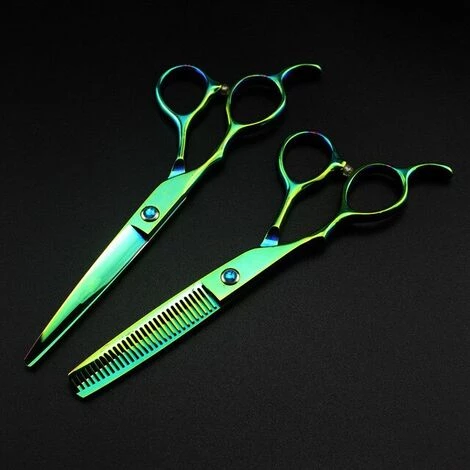 FUIENKO Professionelle Japan 440c Linkshänder 6 ''grün Haar Schere Haarschnitt Verdünnung Barber Makas Schneiden Scheren Friseur Schere,6 Inch Set 1 FUIENKO Professionelle Japan 440c Linkshänder 6 ''grün Haar Schere Haarschnitt Verdünnung Barber Makas Schneiden Scheren Friseur Schere,6 Inch Set