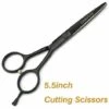 FUIENKO Japan 440c4 Zoll/5 Zoll/5,5 Zoll Schwarz Friseur Schere Haar Barber Schneiden Schere Friseur Professionelle Schere,5.5 Cut Scissors