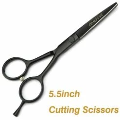 FUIENKO Japan 440c4 Zoll/5 Zoll/5,5 Zoll Schwarz Friseur Schere Haar Barber Schneiden Schere Friseur Professionelle Schere,5.5 Cut Scissors
