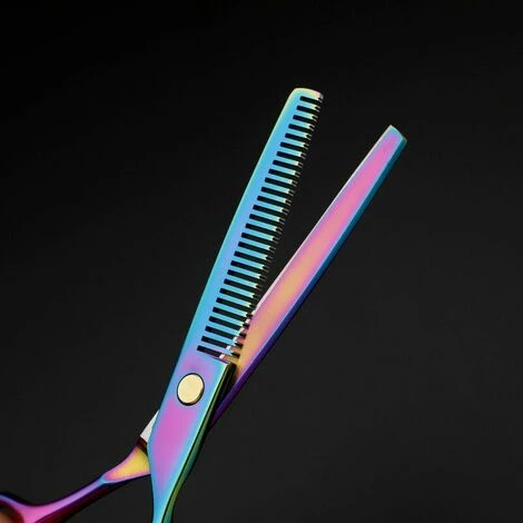 FUIENKO Professionelle Japan 440c Stahl 6 Zoll Regenbogen Cut Haar Schere Set Schneiden Scheren Verdünnung Barber Scissor Friseur Schere,Multicolor Thinning 4 FUIENKO Professionelle Japan 440c Stahl 6 Zoll Regenbogen Cut Haar Schere Set Schneiden Scheren Verdünnung Barber Scissor Friseur Schere,Multicolor Thinning – Bild 4