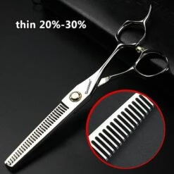 FUIENKO Echtes Friseur Schere Nahtlose Zähne Schere Set Barber Schere Friseur Flach Geschnitten Ausdünnung Schere,6 Inch Cut -Angebote Schneidwerkzeug Store 67130197 3