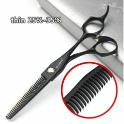 FUIENKO Echtes Friseur Schere Nahtlose Zähne Schere Set Barber Schere Friseur Flach Geschnitten Ausdünnung Schere,6 Inch Cut -Angebote Schneidwerkzeug Store 67130197 5