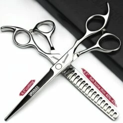 FUIENKO ASHADOW Friseur Schere Haar Scissor Haar Stylist Zahn Schere Dünner Schere Nahtlose Fishbone 6,5 Zoll,6.5 Inch 2PC -Angebote Schneidwerkzeug Store 67130219 4