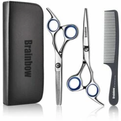 Fuienko 6 Zoll Schneiden Verdünnung Styling Werkzeug Haar Schere Edelstahl Salon Friseur Scheren Regelmäßige Flache Zähne Klingen,Cutting Thinning-Bag,Russische Föderation