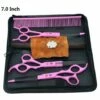 FUIENKO Lila Drachen 7 Zoll Hohe Qualität Hundesalon Schere Set Hunde Schneiden Ausdünnung Gebogene Schere Welpen Katze Clippers B0013B,B0037B-14-70