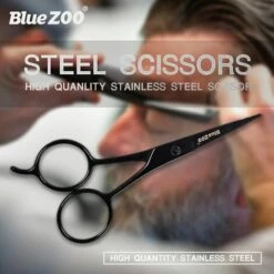 FUIENKO 2022 13cm Friseur Schere Bart Augenbraue Edelstahl Daumen Barber Schere Schnurrbart Cutter Clipper Gestaltung Werkzeuge,Black -Angebote Schneidwerkzeug Store 67130247 3