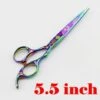 FUIENKO Professionelle Japan 440c 5,5 6 Zoll Lila Kirsche Haar Schere Haarschnitt Verdünnung Barber Makas Schneiden Scheren Friseur Schere,5.5 Inch Cutting