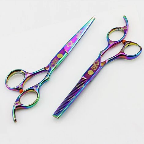 FUIENKO Professionelle Japan 440c 5,5 6 Zoll Lila Kirsche Haar Schere Haarschnitt Verdünnung Barber Makas Schneiden Scheren Friseur Schere,5.5 Inch Cutting 4 FUIENKO Professionelle Japan 440c 5,5 6 Zoll Lila Kirsche Haar Schere Haarschnitt Verdünnung Barber Makas Schneiden Scheren Friseur Schere,5.5 Inch Cutting – Bild 4