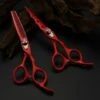FUIENKO Professionelle Japan Stahl 6 ''7 Farben Flamme Edelstein Haar Schere Set Schneiden Friseur Haarschnitt Ausdünnung Schere Friseur Schere,set