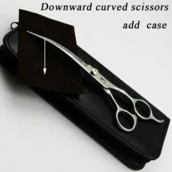 FUIENKO 7 Zoll Schere Schwarz Ritter Professionelle Barber Salon Haare Schneiden Schere Und Pet Schere Friseur,1 Pcs Add Case -Angebote Schneidwerkzeug Store 67130321 5