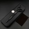 FUIENKO SCHWARZ RITTER Professionelle 8 Zoll Pet Schere Friseursalon Friseur Schneiden Schere Salon,1 Pcs Add Case