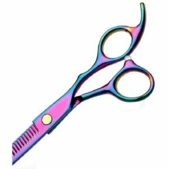 FUIENKO 6 Zoll Zahn Schere Flach Schere Für Friseure Und Friseure Spezielle Fein Schere Für Verdünnung Haarschnitte Und Haar,blue Flat Cut -Angebote Schneidwerkzeug Store 67130370 4