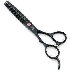 Links Hand Haar Schere 6 ZOLL Schwarz Silbrig Haar Schneiden Scheren Haar Schere Barber Schere Fuienko Einfache Verpackung NEU,Black Thinning