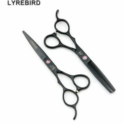 Links Hand Haar Schere 6 ZOLL Schwarz Silbrig Haar Schneiden Scheren Haar Schere Barber Schere Fuienko Einfache Verpackung NEU,Black Thinning -Angebote Schneidwerkzeug Store 67130389 4