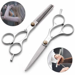 FUIENKO Salon Professional Friseur Schere Haar Schneiden 5.5/6 Zoll Thining Scher Haar Styling Werkzeuge Frauen Männer Haar Dressing Scissor,silver-6inch -Angebote Schneidwerkzeug Store 67130424 4