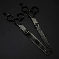FUIENKO Professionelle 7 ''Schwarz Damaskus Scissor Gehobenen Haar Schere Schneiden Barber Werkzeuge Haarschnitt Ausdünnung Schere Friseur Schere,set With Bag 8 FUIENKO Professionelle 7 ''Schwarz Damaskus Scissor Gehobenen Haar Schere Schneiden Barber Werkzeuge Haarschnitt Ausdünnung Schere Friseur Schere,set With Bag -Angebote Schneidwerkzeug Store 67130457 4