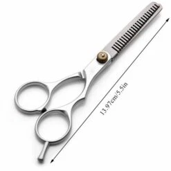 FUIENKO Haar Schneiden Friseur Schere Salon Haar Styling Werkzeuge Frauen Männer Thining Scher Haar Styling Friseur Werkzeuge,silver-5.5inch