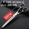 FUIENKO Japanischen 440C Stahl Material, Professionelle Friseur Schere, Nicht-slip Und Tragen-beständig Schneiden Linie Schere Laser Linie,7 Inch Thin