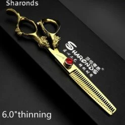 FUIENKO Goldene Japan 440c Importiert Friseur Schere 5.5 & 6 & 7 Zoll Barber Scissor Friseur Gewidmet Haar Schere,6 Inch 3PC -Angebote Schneidwerkzeug Store 67130492 4