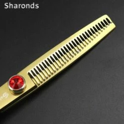 FUIENKO Goldene Japan 440c Importiert Friseur Schere 5.5 & 6 & 7 Zoll Barber Scissor Friseur Gewidmet Haar Schere,6 Inch 3PC -Angebote Schneidwerkzeug Store 67130492 5