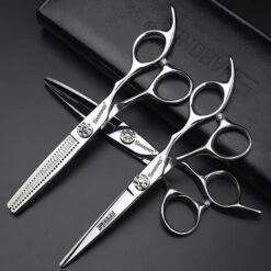 FUIENKO Friseur Professionelle Barber Schere Nicht-kennzeichnung Zahn Schere Set Haar Stylist Spezielle Haar Schneiden Schere Echte Haar,6 Inch Cut -Angebote Schneidwerkzeug Store 67130539 4
