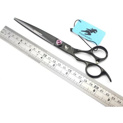 FUIENKO Freelander 7,5 Zoll Linkshänder Japan 440C Stahl Hund Pflege Schneiden Schere/Ausdünnung Schere/Scheren Für Pet Groomer,without Bag 5 FUIENKO Freelander 7,5 Zoll Linkshänder Japan 440C Stahl Hund Pflege Schneiden Schere/Ausdünnung Schere/Scheren Für Pet Groomer,without Bag – Bild 5