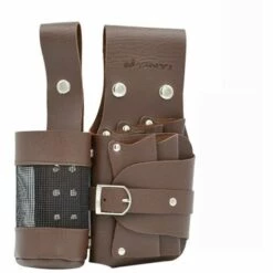 FUIENKO Haarpflege Styling Werkzeuge Taille Pack Haar Schere Kamm Tasche Friseur Werkzeug Haarnadel Flasche Tasche Mit Abnehmbarer Gürtel,Brown,CHINA