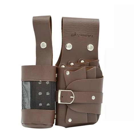 FUIENKO Haarpflege Styling Werkzeuge Taille Pack Haar Schere Kamm Tasche Friseur Werkzeug Haarnadel Flasche Tasche Mit Abnehmbarer Gürtel,Brown,CHINA 3 FUIENKO Haarpflege Styling Werkzeuge Taille Pack Haar Schere Kamm Tasche Friseur Werkzeug Haarnadel Flasche Tasche Mit Abnehmbarer Gürtel,Brown,CHINA – Bild 3