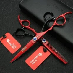 FUIENKO 6 Zoll Links Hand Schere Friseur Schere Set Cut Und Dünnen Feinen Haar Schere Hohe Qualität Exquisite Schere,Thinning Scissors -Angebote Schneidwerkzeug Store 67130639 5