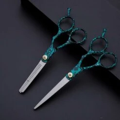 FUIENKO Friseur Schere Edelstahl Pony Verdünnung Friseur Spezielle Flache-Cut Split Haar-Brechen Schere,Black -Angebote Schneidwerkzeug Store 67130653 4