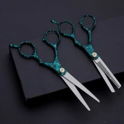 FUIENKO Friseur Schere Edelstahl Pony Verdünnung Friseur Spezielle Flache-Cut Split Haar-Brechen Schere,Black -Angebote Schneidwerkzeug Store 67130653 5