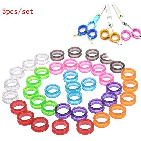 FUIENKO Multicolor HEIßER 5 Teile/satz Silica Gel Haar Schere Ring Schneiden Barber Kreis Schere Friseur Werkzeug Zubehör,as Picture 2 FUIENKO Multicolor HEIßER 5 Teile/satz Silica Gel Haar Schere Ring Schneiden Barber Kreis Schere Friseur Werkzeug Zubehör,as Picture – Bild 2