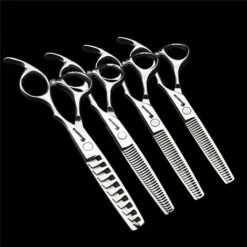 FUIENKO 6/6.5/7/7,5 Zoll Professionelle Friseur Barber Scheren Haarschnitt Verdünnung Sets Haar Schere Dünne Anti-slip Und Tragen-beständig,6 Inch 4PC -Angebote Schneidwerkzeug Store 67130670 4