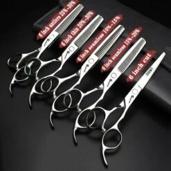 FUIENKO 6/6.5/7/7,5 Zoll Professionelle Friseur Barber Scheren Haarschnitt Verdünnung Sets Haar Schere Dünne Anti-slip Und Tragen-beständig,6 Inch 4PC -Angebote Schneidwerkzeug Store 67130670 5