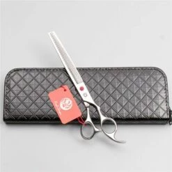 FUIENKO Z1006 7,5 "Roten EDELSTEIN JP Edelstahl Lila Drachen Tier Liefert Hunde Pflege Scheren Verdünnung Schere Gerade Scheren Haustiere Schere,Z1006 Hong C 7.5Y -Angebote Schneidwerkzeug Store 67130677 5