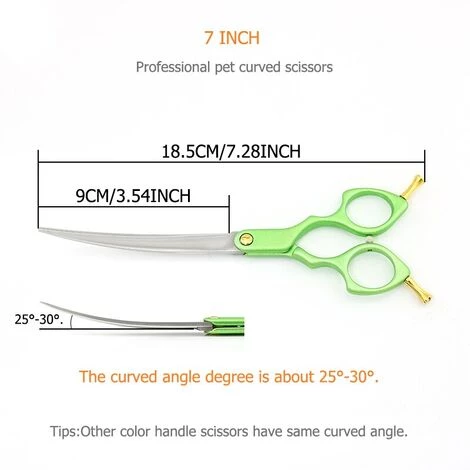 Professionelle Hundesalon Schere Kurve 7 Inch Hund Gebogene Schere Licht Gewicht 6 Farbe Super Japan 440C Fuienko NEUE,7INCH Blue Curved 2 Professionelle Hundesalon Schere Kurve 7 Inch Hund Gebogene Schere Licht Gewicht 6 Farbe Super Japan 440C Fuienko NEUE,7INCH Blue Curved – Bild 2