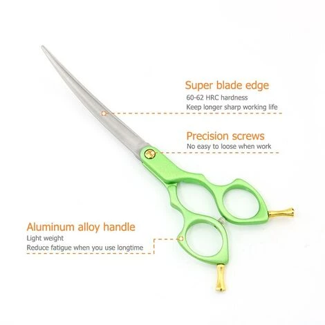 Professionelle Hundesalon Schere Kurve 7 Inch Hund Gebogene Schere Licht Gewicht 6 Farbe Super Japan 440C Fuienko NEUE,7INCH Blue Curved 4 Professionelle Hundesalon Schere Kurve 7 Inch Hund Gebogene Schere Licht Gewicht 6 Farbe Super Japan 440C Fuienko NEUE,7INCH Blue Curved – Bild 4