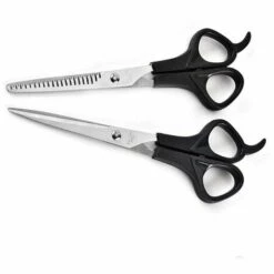 FUIENKO Split Schere 5,5 Zoll Zähne Schere 6 Zoll Flache Schere Friseur Friseur Schere Schere Mit Kunststoff Griff,6.0 Flat Cut -Angebote Schneidwerkzeug Store 67130714 3