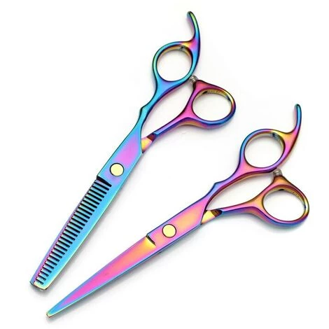 FUIENKO Professionelle Japan 440c Stahl 6 Zoll Regenbogen Cut Haar Schere Set Schneiden Scheren Verdünnung Barber Scissor Friseur Schere,Multicolor Thinning 4 FUIENKO Professionelle Japan 440c Stahl 6 Zoll Regenbogen Cut Haar Schere Set Schneiden Scheren Verdünnung Barber Scissor Friseur Schere,Multicolor Thinning – Bild 4