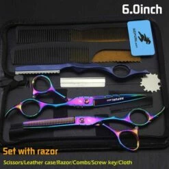 FUIENKO Japan Profissional Friseur Schere Set Barber Schere Tijeras Pelo Hohe Qualität Salon 5,5/6 Zoll,1set -Angebote Schneidwerkzeug Store 67130758 4