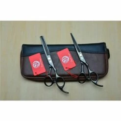 FUIENKO 5.5 ''16cm Lila Drachen 440C Schwarz Farbe Professionelle Menschliches Haar Schere Friseur Schneiden Scheren Verdünnung Schere Z1005,Cutting No Case -Angebote Schneidwerkzeug Store 67130769 4